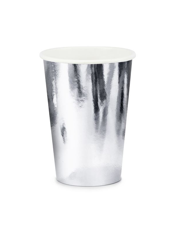 Kubeczki papierowe srebrne