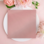 Serwetki różowo złote z połyskiem