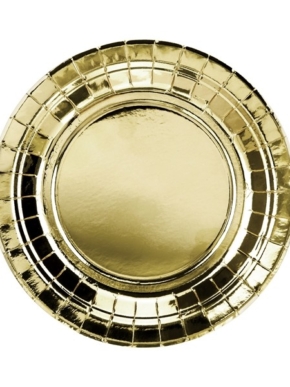 Talerzyki papierowe złote