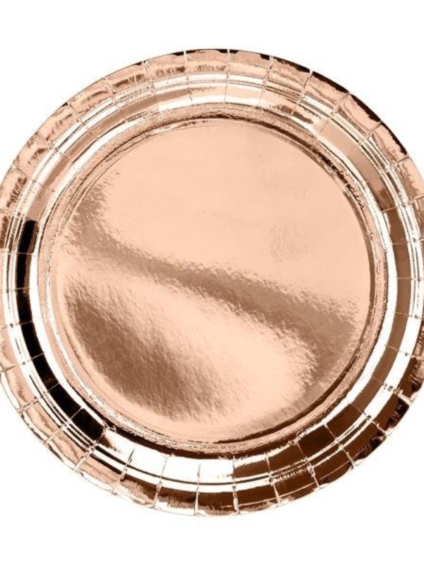 Talerzyki-okragle-rozowe-zloto-23cm-1-op-6-szt