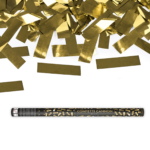 Tuba konfetti złote paski 60 cm