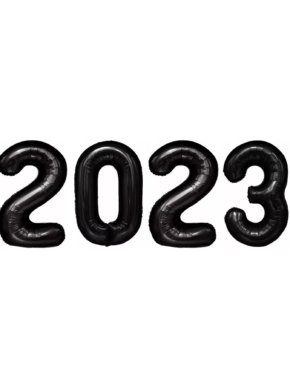 Balon foliowy cyfry 2023 czarne