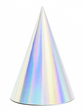 Czapeczki papierowe holograficzne 6 szt