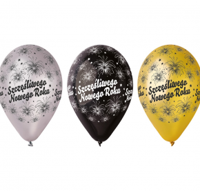 Balon lateksowy Szczęśliwego Nowego Roku