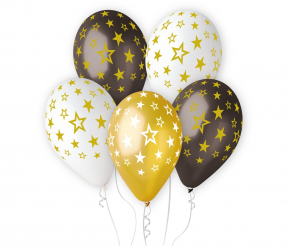 Balony lateksowe w pełne i puste gwiazdki