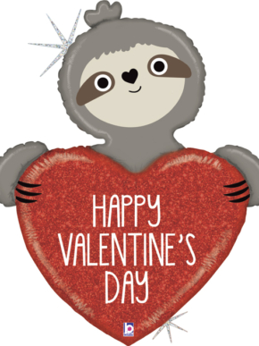 Balon foliowy leniwiec z sercem