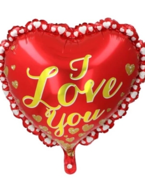 Balon foliowy serce I love you złote