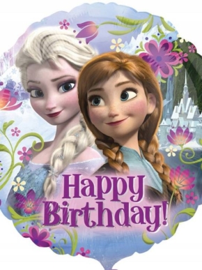 balon foliowy Kraina Lodu Happy Birthday