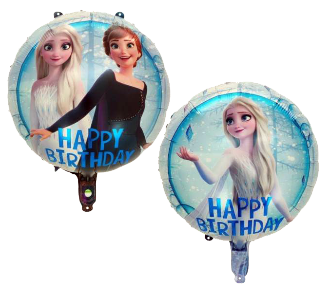balon foliowy Krain Lodu Happy Birthday dwustronny