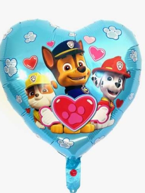 balon foliowy niebieskie serduszko Psi Patrol
