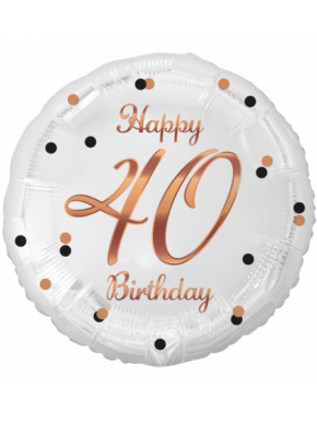 balon foliowy Happy Birthday 40