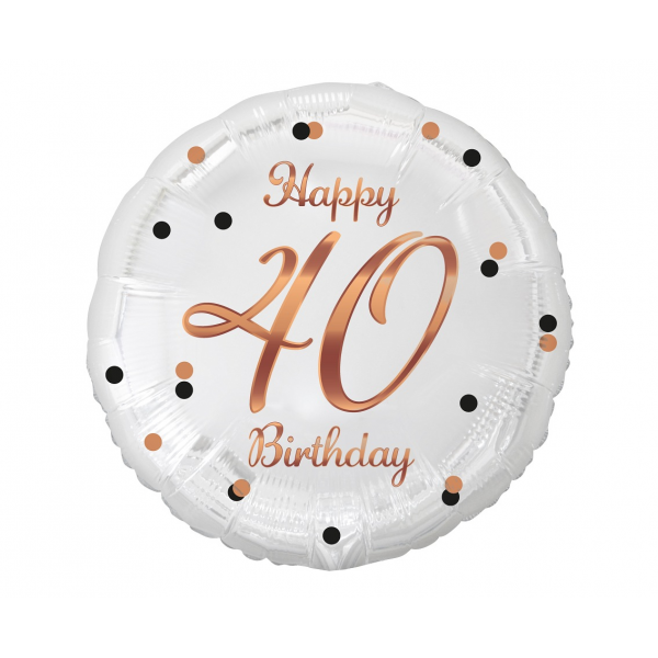 balon foliowy Happy Birthday 40