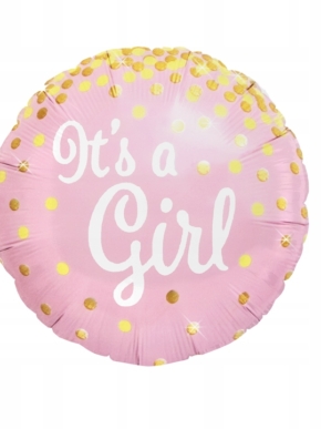 balon foliowy okrągły 18'' It's a Girl