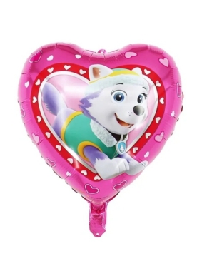balon foliowy Psi Patrol różowe serduszko Everest