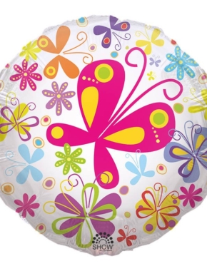 balon foliowy kolorowe motylki