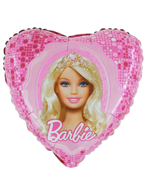 balon foliowy serce Barbie w koronie