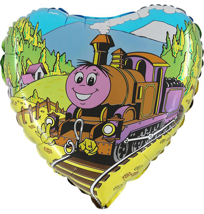 balon foliowy lokomotywa serce