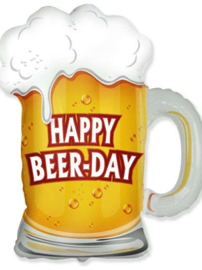 balon foliowy kufel piwa z pianą Happy Birthday