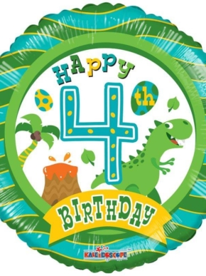 balon foliowy Happy 4 Birthday chłopiec