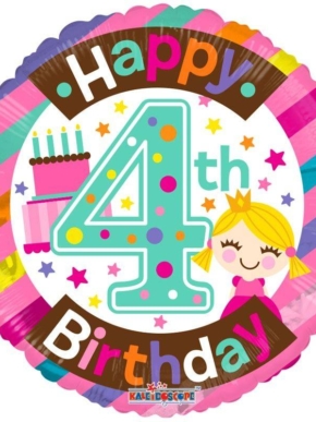balon foliowy Happy 4 Birthday