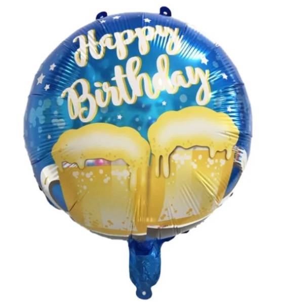 Balon-foliowy-Happy-Birthday 2 kufle piwa
