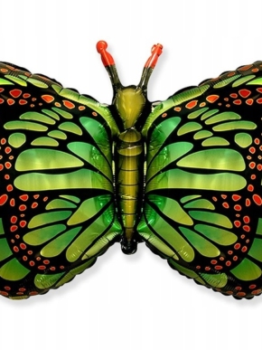 balon foliowy motyl czarno - zielony