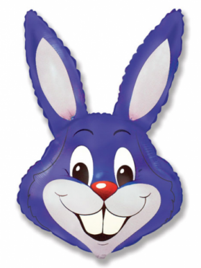 Balon foliowy królik głowa fioletowy