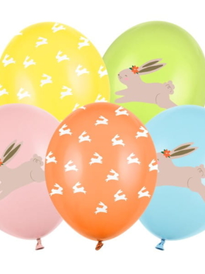 balony lateksowe z z nadrukiem zajączków