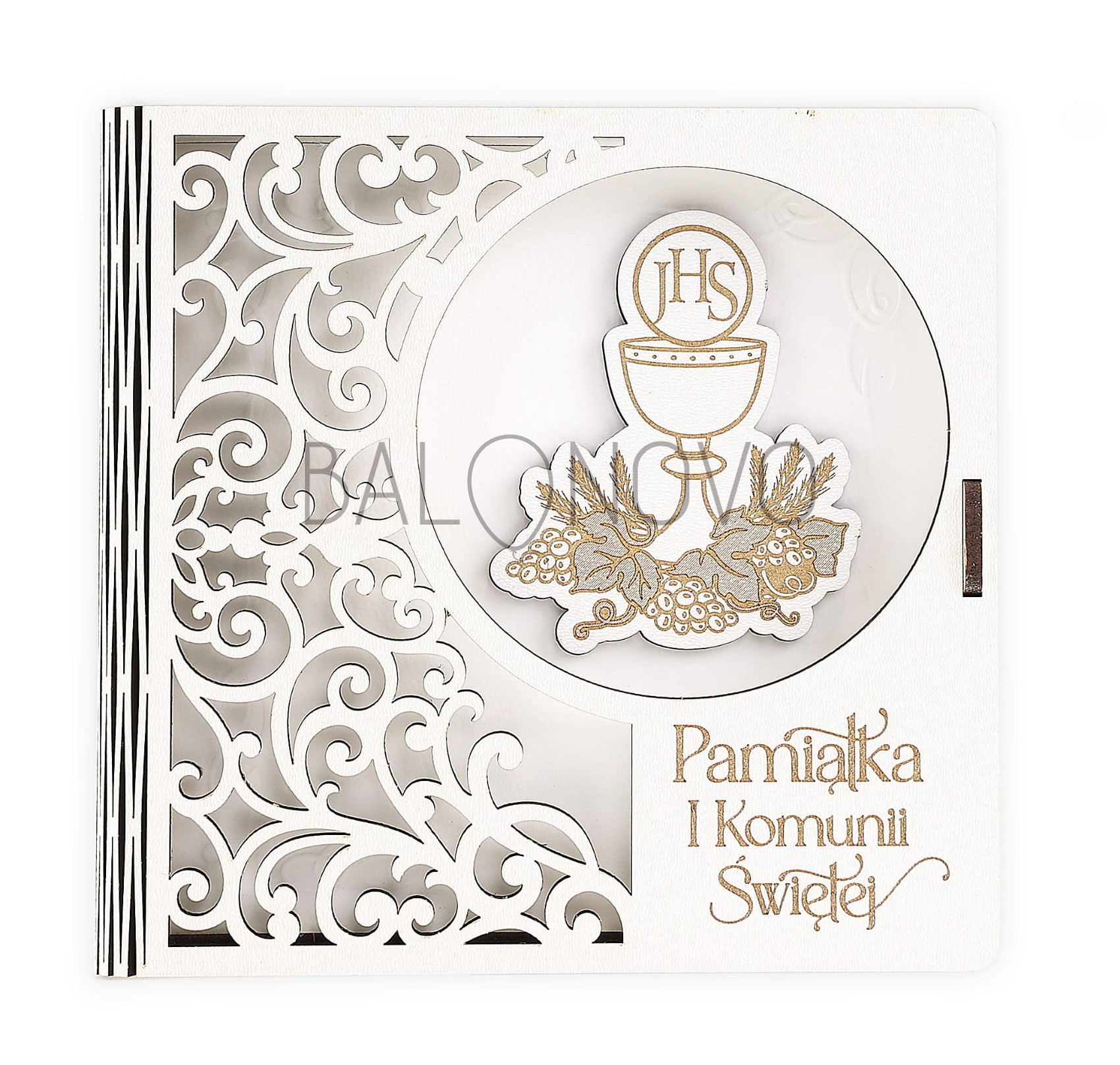 Pamiątka I Komunii Świętej drewniana