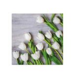 Serwetki papierowe białe tulipany
