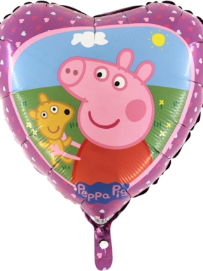 balon foliowy Świnka Peppa serce 18''