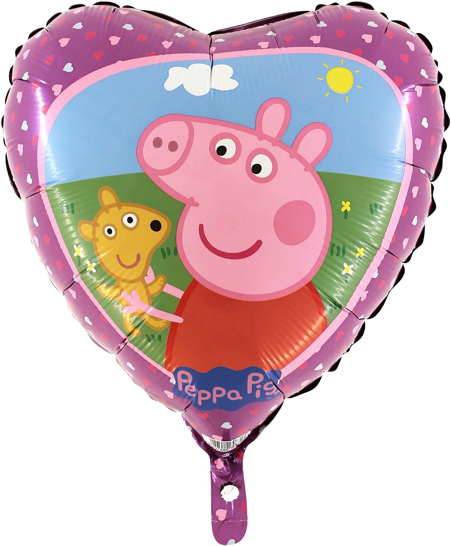 balon foliowy Świnka Peppa serce 18''