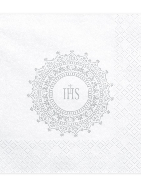 serwetki srebrne komunia 2