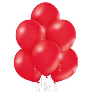 balon lateksowy metaliczny czerwony Cherry Red
