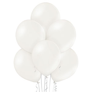 balon lateksowy metaliczny biała perła