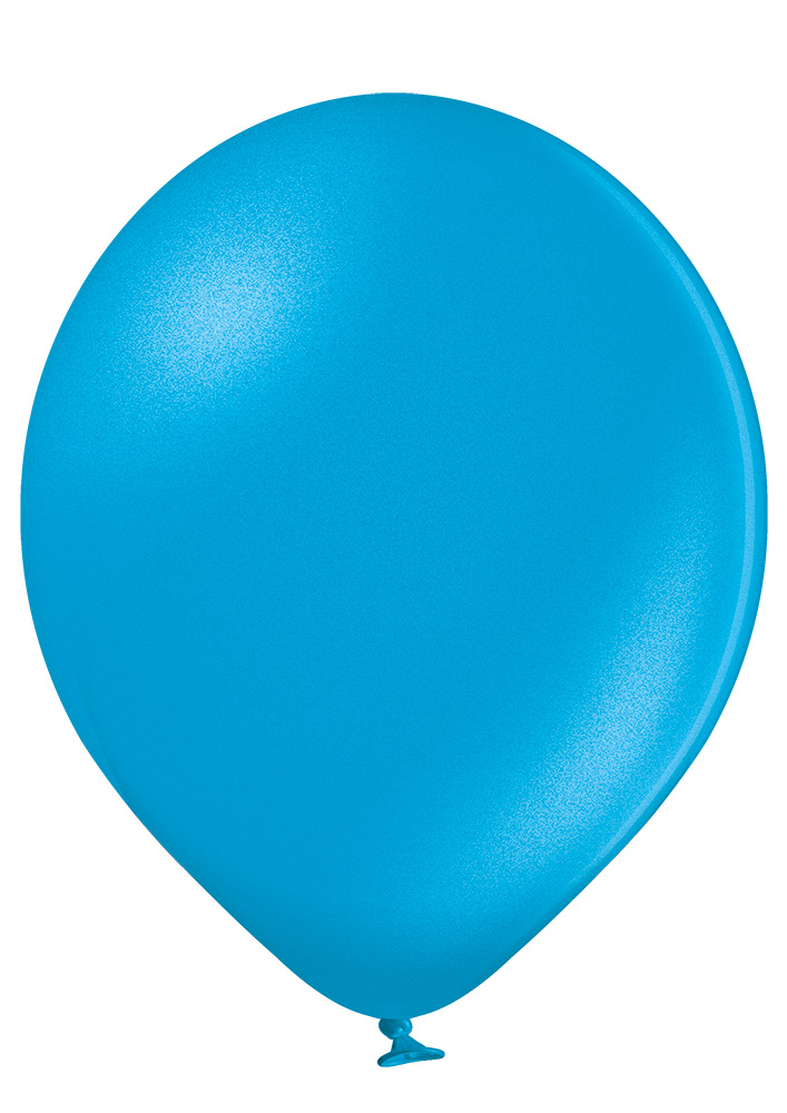 lbal balon lateksowy metalic niebieski Cyan-