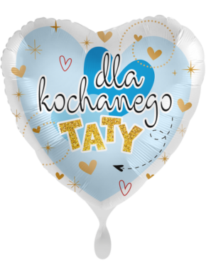balon foliowy serce z nadrukiem dla kochanego TATY