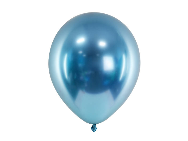 balon lateksowy Glossy niebieski chromowy Blue