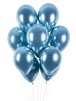 balon lateksowy Glossy niebieski chromowy Blue