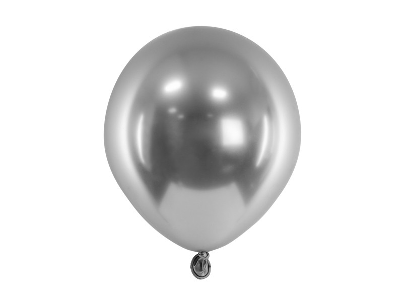 balon lateksowy Glossy grafitowy chromowy – stalowe
