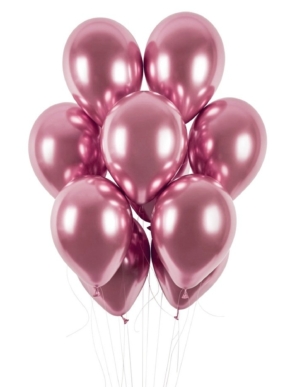 balon lateksowy Glossy różowy chromowy Pink