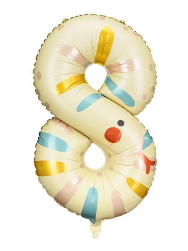 balon foliowy cyfra 8 wąż