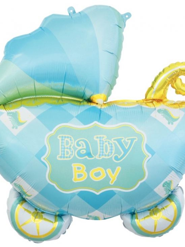 balon foliowy niebieski WÓZEK Baby Boy