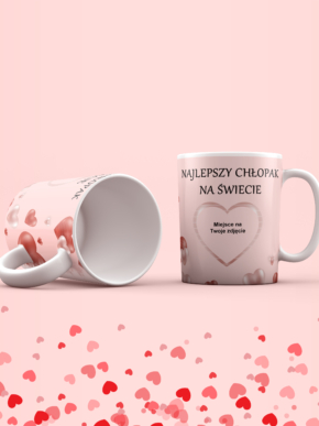 Kubek Najlepszy chłopak na świecie z własnym zdjęciem