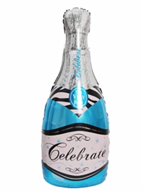 balon foliowy szampan niebieski