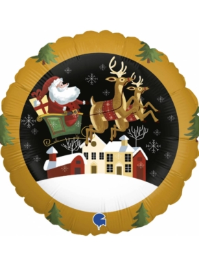 Balon foliowy Mikołaj i renifery