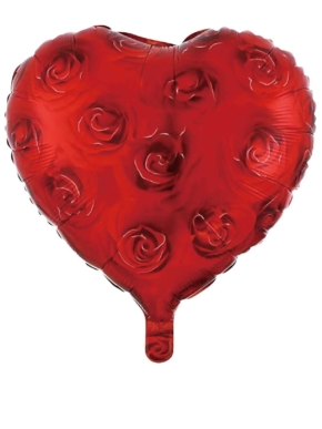 balon foliowy serce w czerwone róże