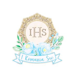 Pikery I Komunia Święta - sklejka niebieska