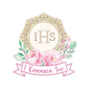 Pikery I Komunia Święta - sklejka różowa