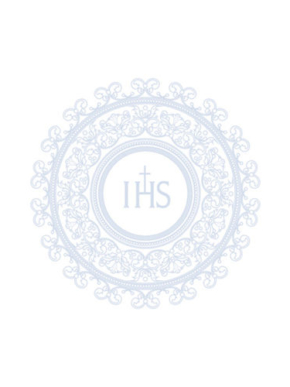 serwetki papierowe komunijne IHS błękitne